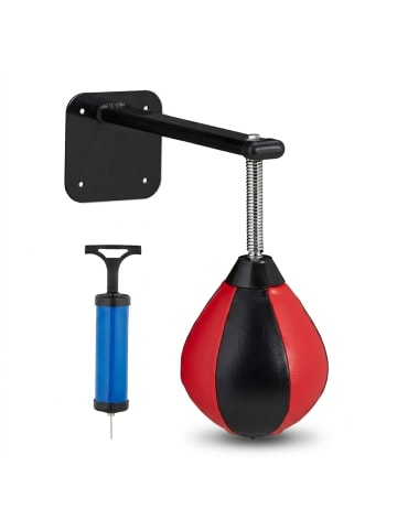 relaxdays Punchingball in Schwarz/ Rot