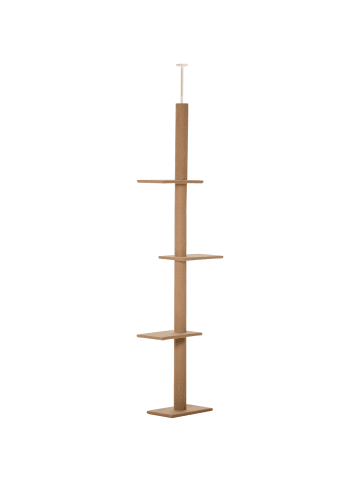 Pawhut Kratzbaum deckenhoch Braun 43L x 27B x 228-260H cm