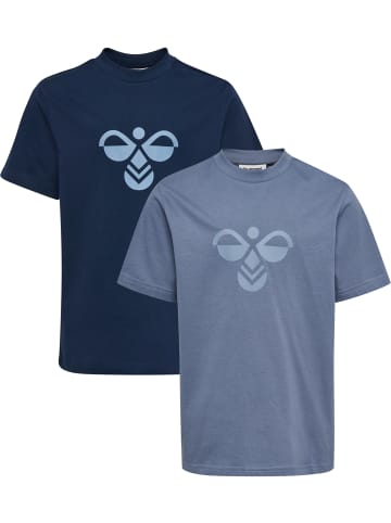 Hummel T-Shirt Hmljr Reg Mädchen in DRESS BLUES/FLINT STONE