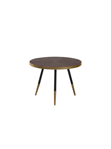 Beliani Couchtisch RAMONA in Braun/Schwarz/Gold - (W) 61 x (H) 45 x (L) 61 cm