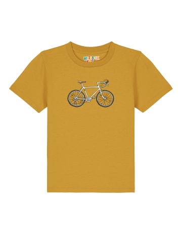 wat? Apparel T-Shirt Doodle Bike in Ocker
