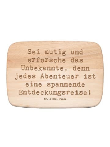 Mr. & Mrs. Panda Brotzeitbrett Spruch Unbekannte Orte erkunden m... in Transparent
