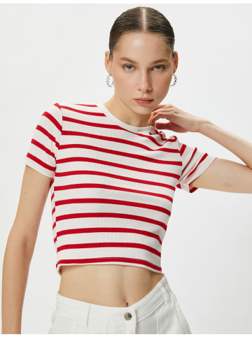 KOTON T-shirt in Rot Gestreift