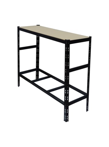 relaxdays Reifenregal in Schwarz - (B)120 x (H)110 x (T)40 cm