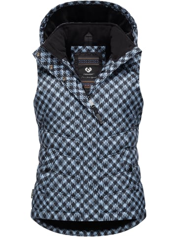 ragwear Steppweste Hesty Print in Cloud