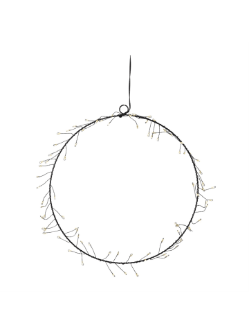 STAR Trading LED Kranz Lichtkranz Dekokranz 80LED D: 30cm in schwarz