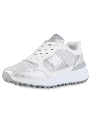 VAN HILL Plateau Sneaker Alice in Silber