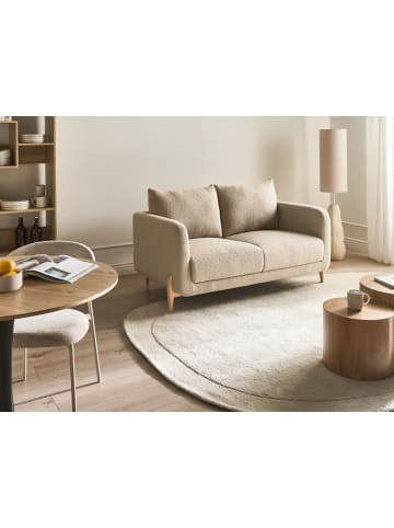 Beliani 2-Sitzer Sofa GIMO in Beige/Braun - (W) 149 x (H) 83 x (L) 80 cm