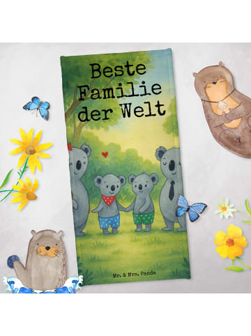 Mr. & Mrs. Panda Strandtuch Koala Familie zwei Design mit Spruch in Weiß