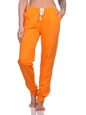 NORMANN Schlafanzug Pyjama Hose lang Mix & Match in orange