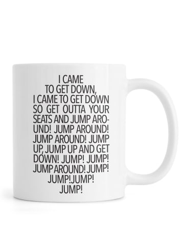 Juniqe Tasse "Jump!" in Schwarz & Weiß