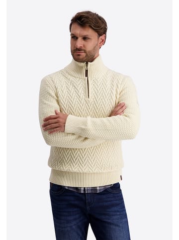 Timezone Pullover Langarm Stehkragen Reißverschluss in Beige