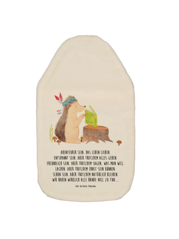 Mr. & Mrs. Panda Wärmflasche Igel Federschmuck mit Spruch in Weiß