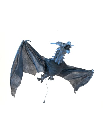 SATISFIRE Hallowen animierte Figur FLYING DRAGON in schwarz - Breite: 120cm