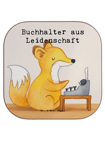 Mr. & Mrs. Panda bieruntersetzer Buchhalter Leidenschaft Design ... in Weiß