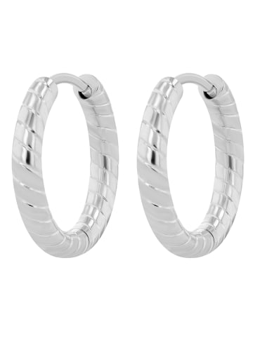 Adeliás Adeliás Damen Creolen aus poliertem Edelstahl in silber