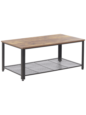 Beliani Couchtisch ASTON in Braun/Schwarz - (W) 60 x (H) 46 x (L) 106 cm