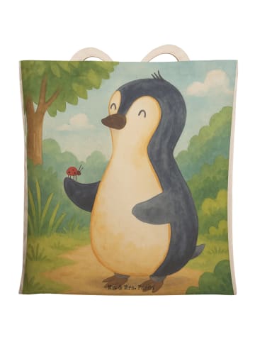 Mr. & Mrs. Panda Einkaufstasche Pinguin Marienkäfer Design ohne ... in Weiß