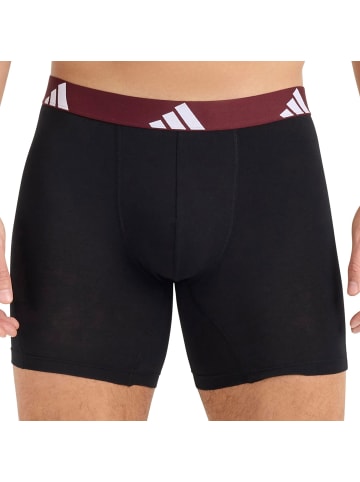adidas Boxershort 3er Pack in Schwarz/Grau/Dunkelrot