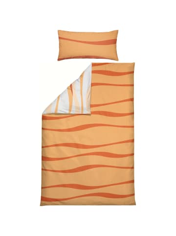 Erwin Müller Seersucker Wendebettwäsche in orange