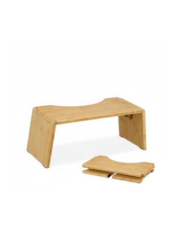 relaxdays Toilettenhocker in Natur - (B)48,5 x (H)19 x (T)20 cm
