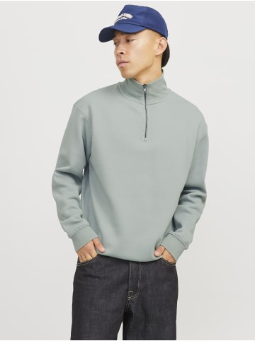 Jack & Jones Sweatshirt mit halbem Reißverschluss in Iceberg Green