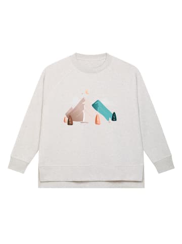 wat? Apparel Sweatshirt Night & Clouds in Cream Heather Grey