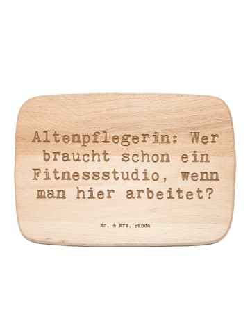 Mr. & Mrs. Panda Frühstücksbrett Spruch Altenpflegerin Fitness m... in Transparent