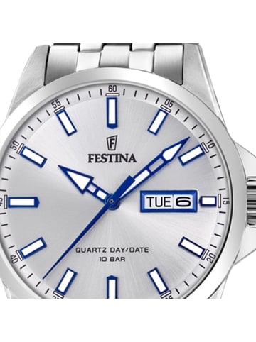 Festina Analog-Armbanduhr Festina Klassik silber groß (ca. 41mm)