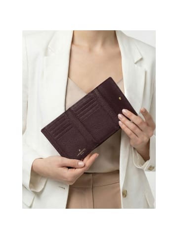 Lazarotti Bologna Leather XL Geldbörse mit Zip-Around Fach Leder 14 cm burgundy