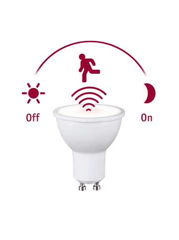 paulmann Standard 230V LED Reflektor GU10 Dämmerungsgesteuerter Bewegungsmelder (HF) 550
