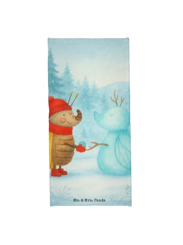 Mr. & Mrs. Panda Badelaken Nachtfalter Schneemann Design ohne Sp... in Eisblau