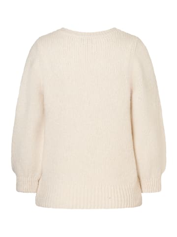 More & More süßer 3/4 Arm Strickpullover, Herzen in offwhite