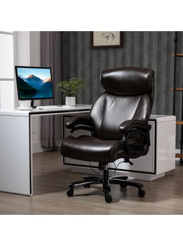 Vinsetto Bürostuhl-72B x 83T x 114-122H cm-Braun