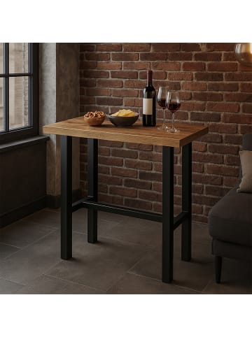 DUBI Möbel Bartisch LOTTE in Natureiche-Optik - (B)120 x (H)105 x (T)60 cm
