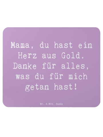 Mr. & Mrs. Panda Maus-Pad Spruch Mama Herz Gold mit Spruch in Lavendeltraum