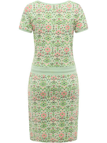 ragwear Minikleid Baomi Print YOUMODO in Dusty Green