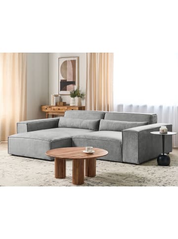 Beliani Ecksofa HELLNAR in Grau - (W) 262 x (H) 70 x (L) 176 cm