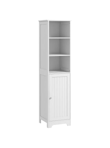 HOMCOM Badezimmerschrank-40L x 38B x 160H cm-Weiß