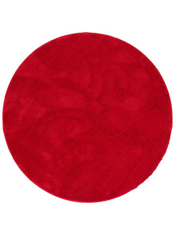 Pergamon Hochflor-Teppich Silky Rund in bordeaux