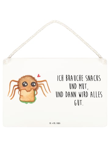Mr. & Mrs. Panda Türschild Spinne Agathe Sandwich mit Spruch in Weiß