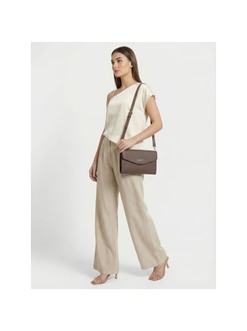 Lazarotti Bologna Leather Clutch Umhängetasche Leder 23 cm in taupe
