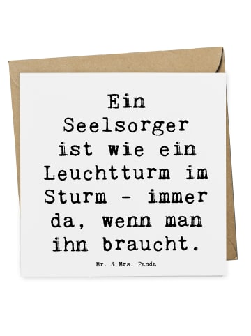 Mr. & Mrs. Panda Deluxe Karte Spruch Seelsorger Leuchtturm mit S... in Weiß