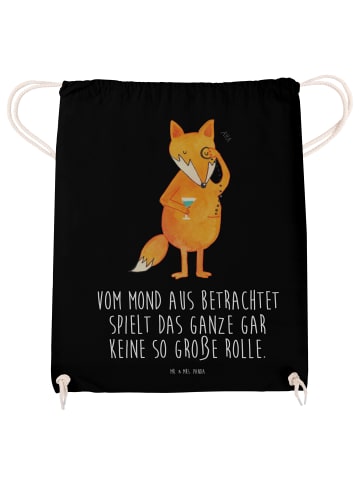 Mr. & Mrs. Panda Turnbeutel Fuchs Lord mit Spruch in Schwarz