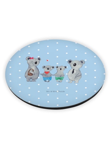 Mr. & Mrs. Panda Rund Magnet Koala Familie zwei ohne Spruch in Blau Pastell