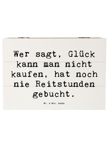 Mr. & Mrs. Panda Aufbewahrungsbox Spruch Reitlehrerin Freude mit... in Weiß