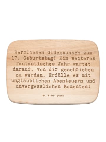 Mr. & Mrs. Panda Schneidebrett Spruch 17. Geburtstag Abenteuer m... in Transparent