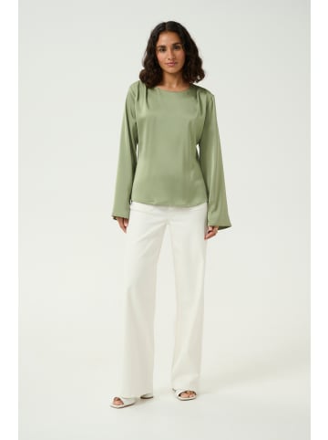 Kaffe Langarm-Bluse KAhill Regular fit in Oil Green