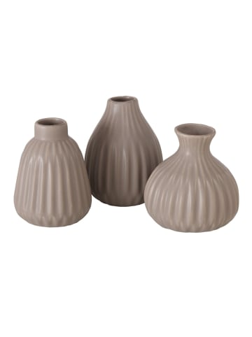 Boltze Vase Esko 3er-Set in grau