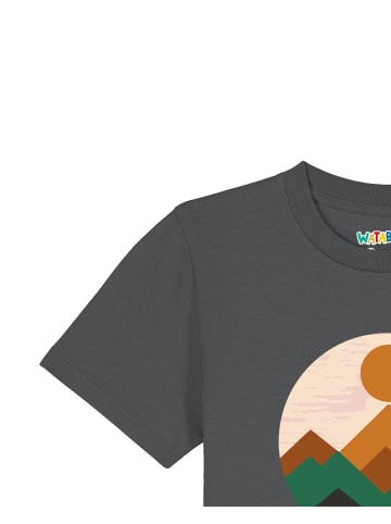 wat? Apparel T-Shirt Geometric Landscape 2 in Grau